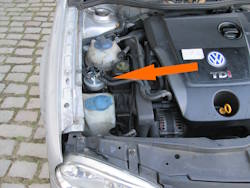 Lage des Kraftstofffilter